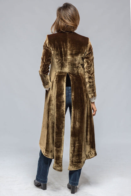 Velvet Long Split Long Coat