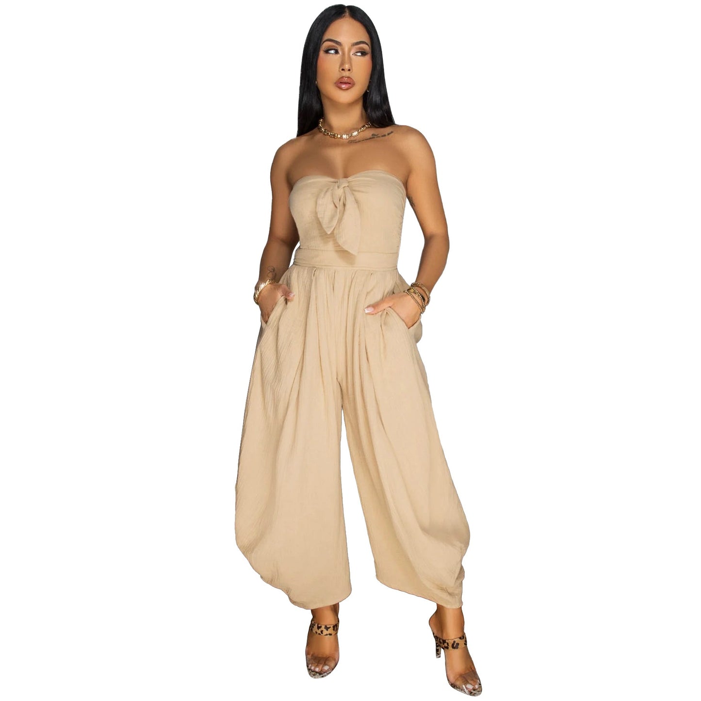 Solid Color Jumpsuit