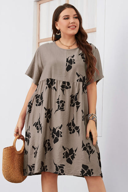 Plus Size Midi Casual Dress
