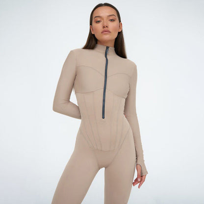 Sexy Tight Zip up Jumpsuit