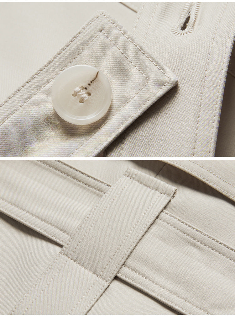 Trench Lace-up Loose Overcoat