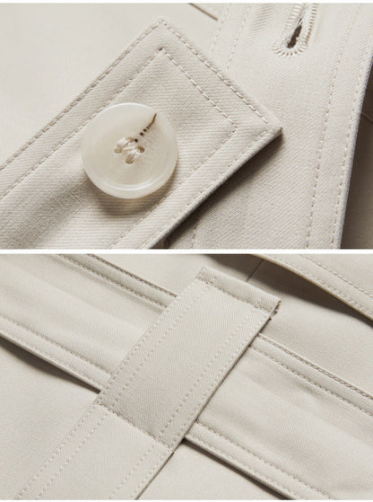 Trench Lace-up Loose Overcoat