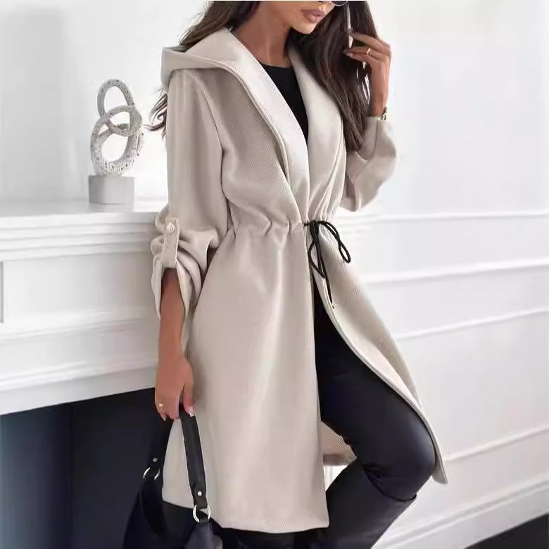 Hooded Long Sleeve Coat