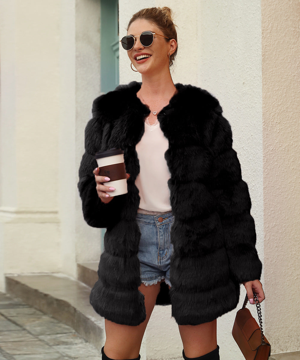 Faux Fur Long Coat