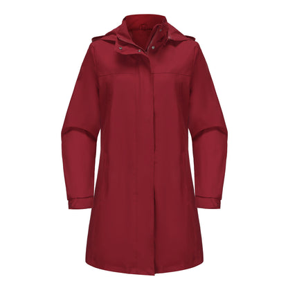 Solid Color Long Sleeve Windbreaker Coat
