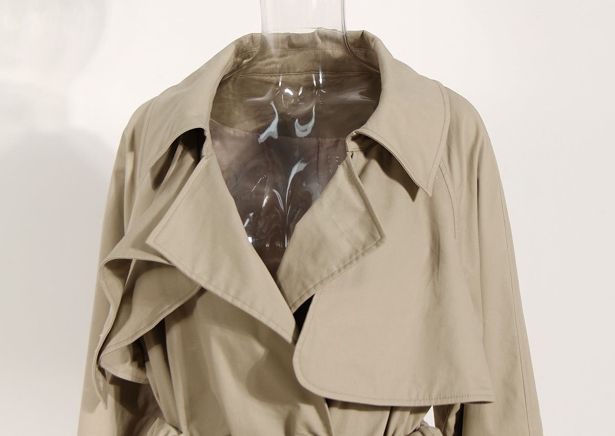 Khaki Cotton Trench Coat
