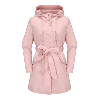 Hooded Waterproof Loose Trench Coat