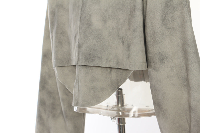 Camouflage Ink Skirt Suit