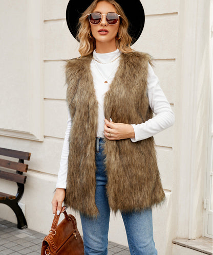 Faux Fur Vest Top