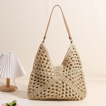 Casual Natural Cotton Shoulder Bag