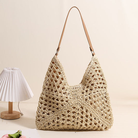 Casual Natural Cotton Shoulder Bag