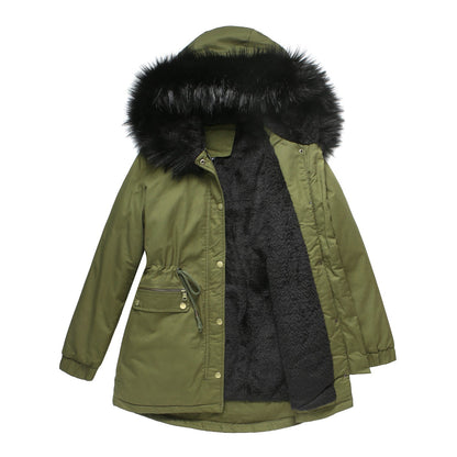 Fleece Lined Hooded Parka Jacket