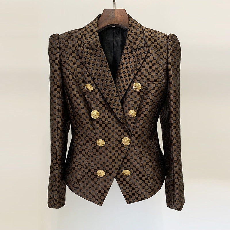 Slim Jacquard Blazer Jacket