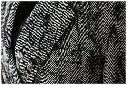 Contrast Color Star Trench Coat