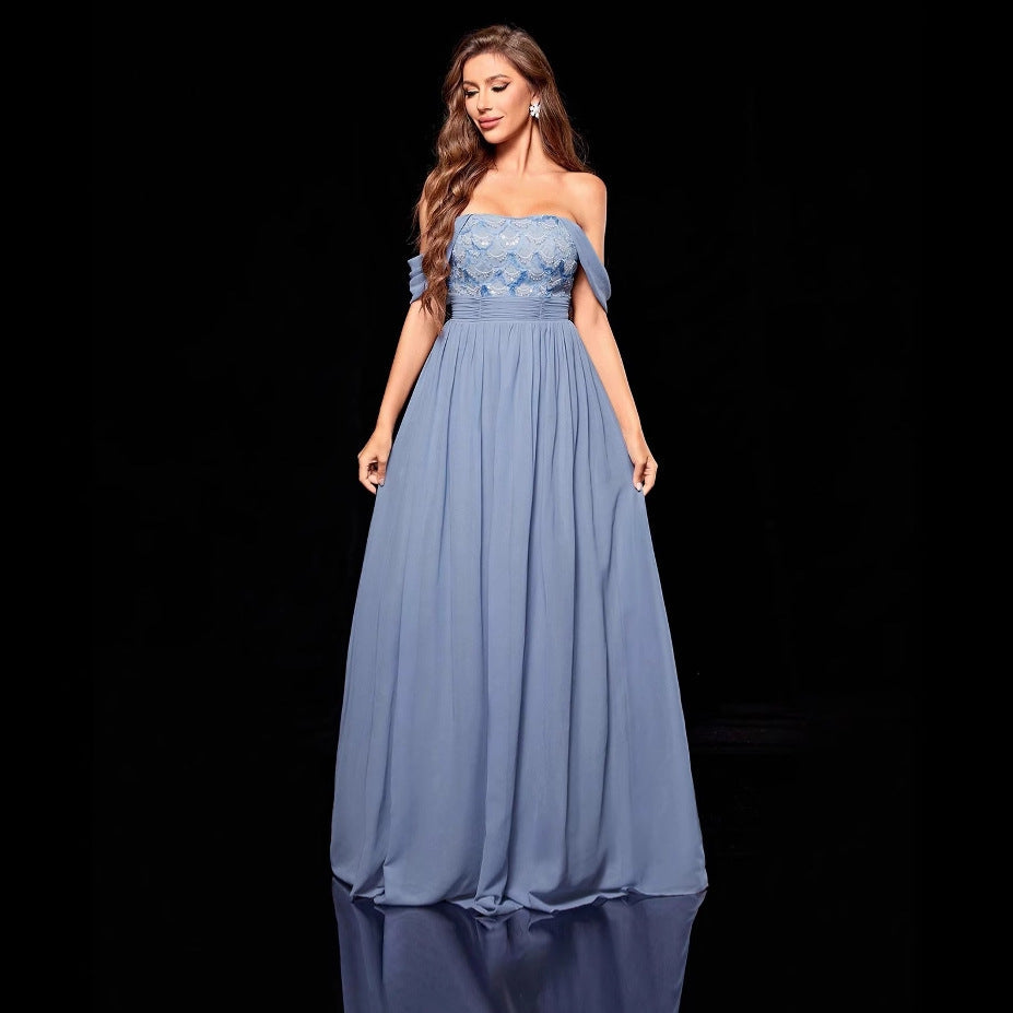 Off Shoulder Tube Top Evening Dress Special Occasion Birthday Party Evening Dress for Women