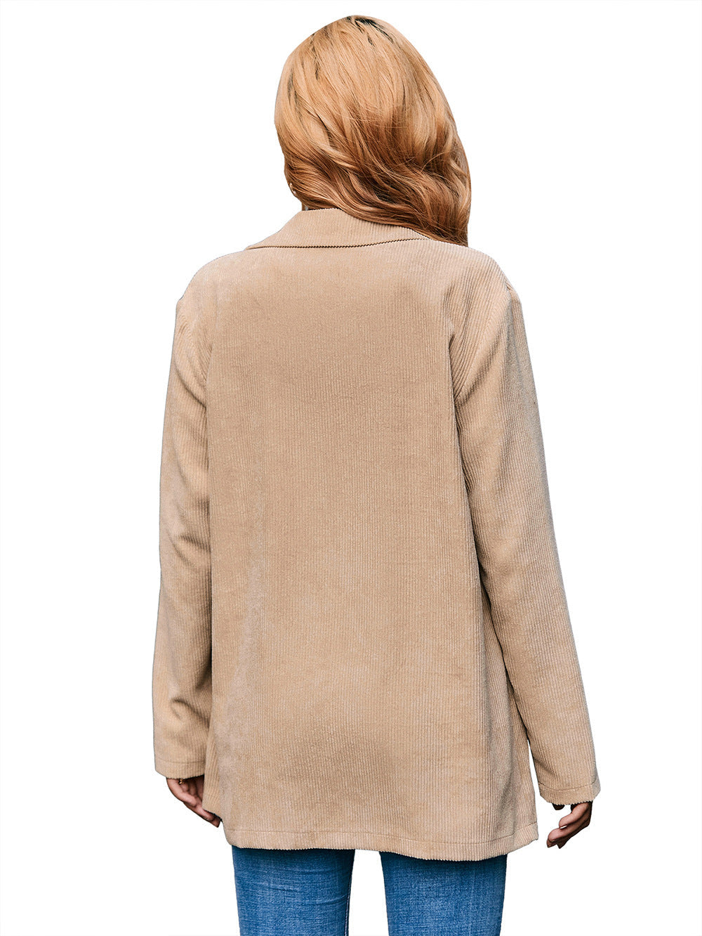 Corduroy Single-Breasted Blazer