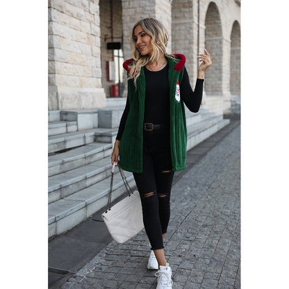 Plush Sleeveless Loose Coat