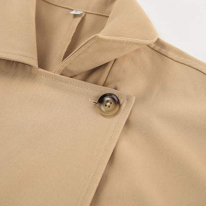 Khaki Double Breasted Trench Coat