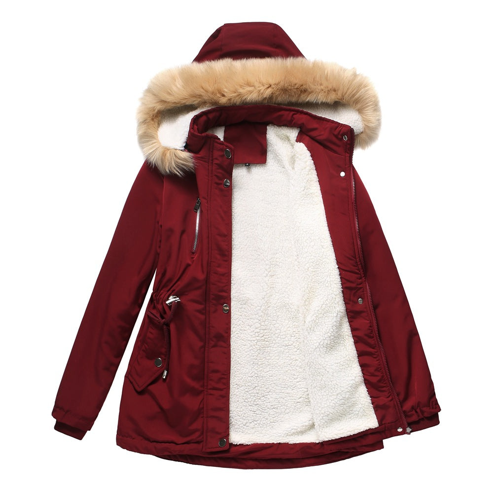 Lambskin Fleece Padded Loose Parkas