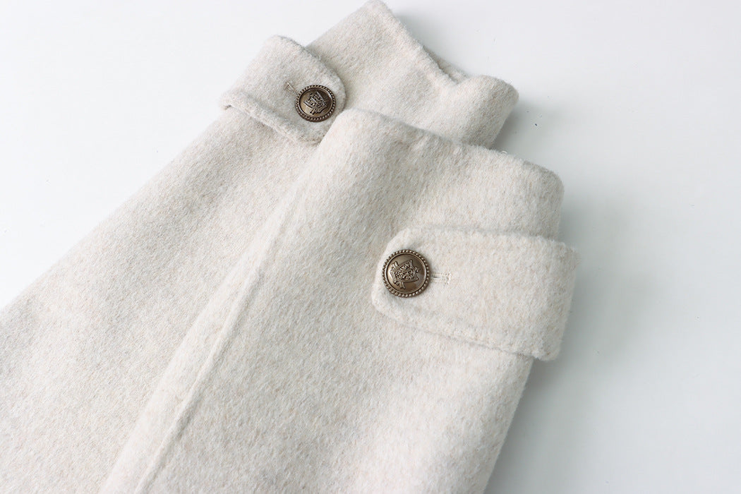 Woolen Hooded Cape Coat