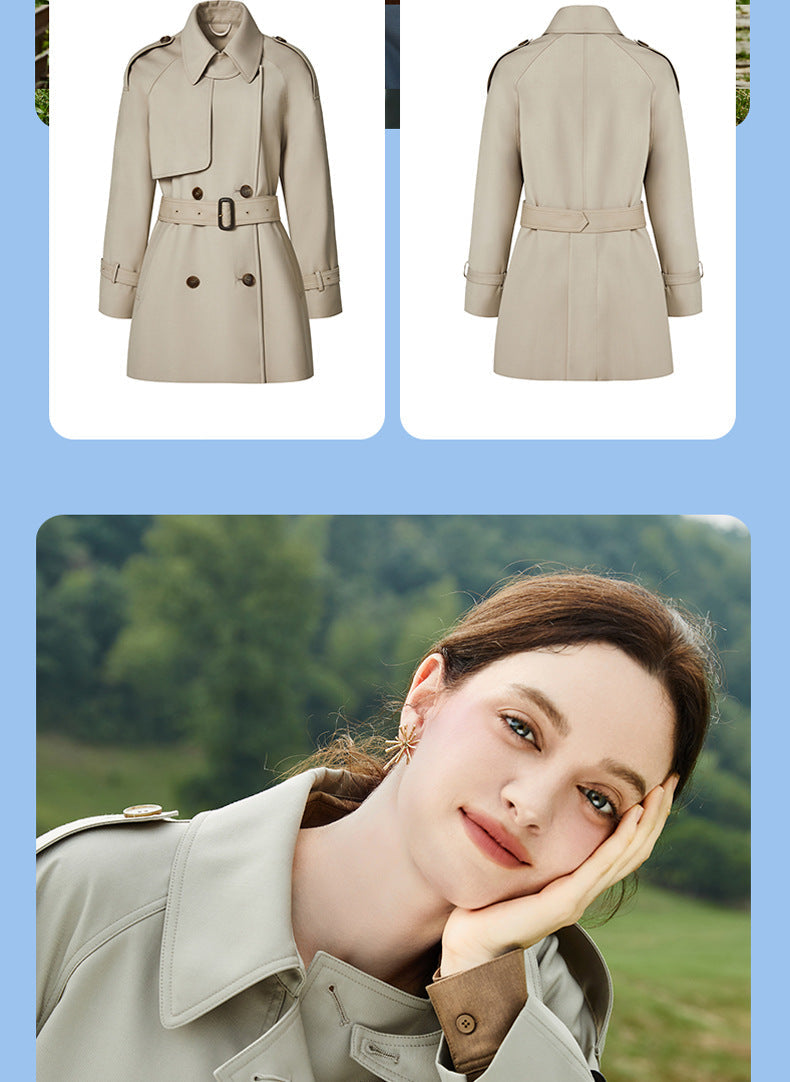 Elegant Mid-Length Trench Coat