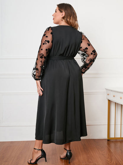 Long Sleeves Black Occasion Dress