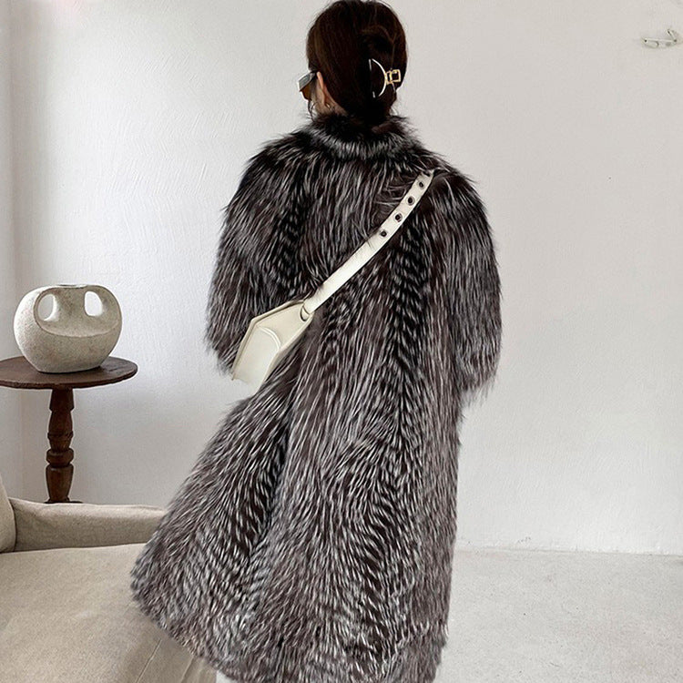 Faux Fur Long Cut Long Coat