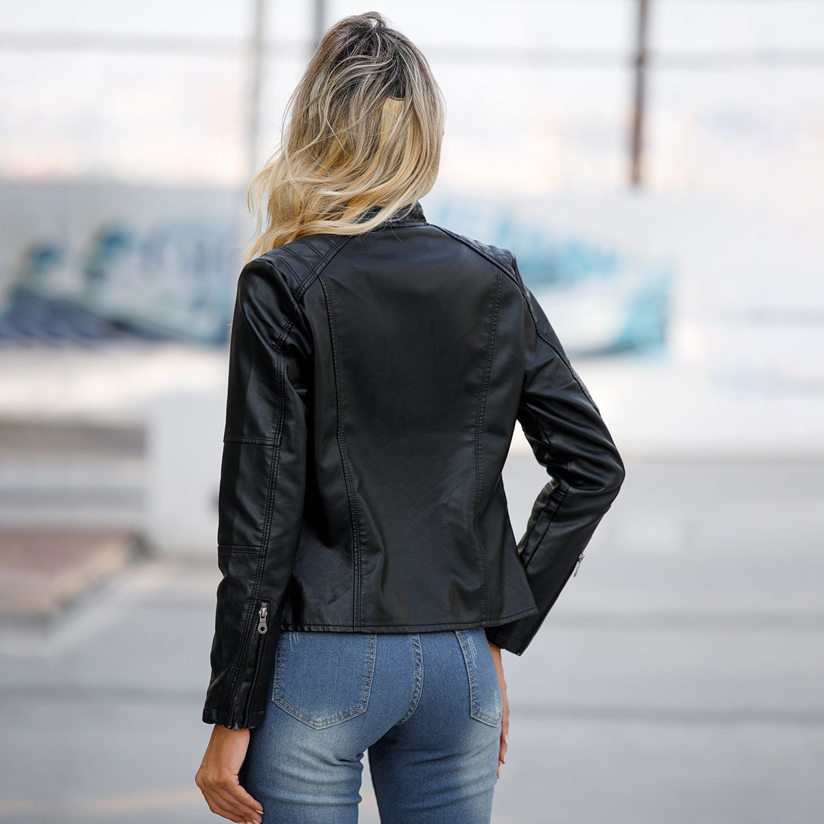 Versatile Slim Biker Jacket