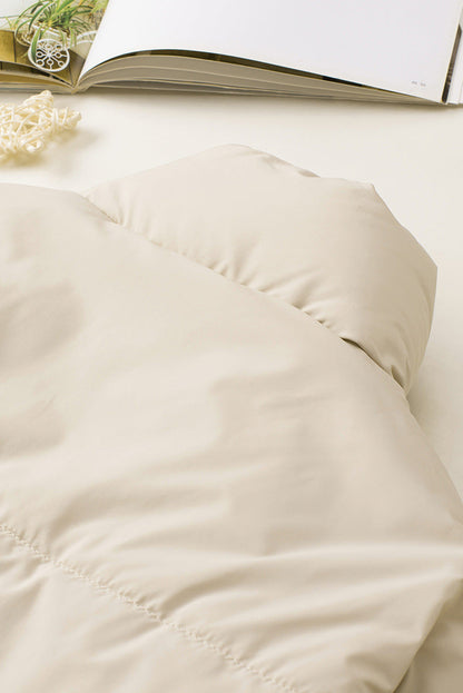 Solid Stand-Collar Thick Zipper Jacket