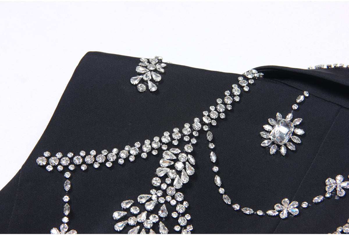 Rhinestone Sleeveless Business Vest