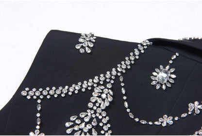 Rhinestone Sleeveless Business Vest