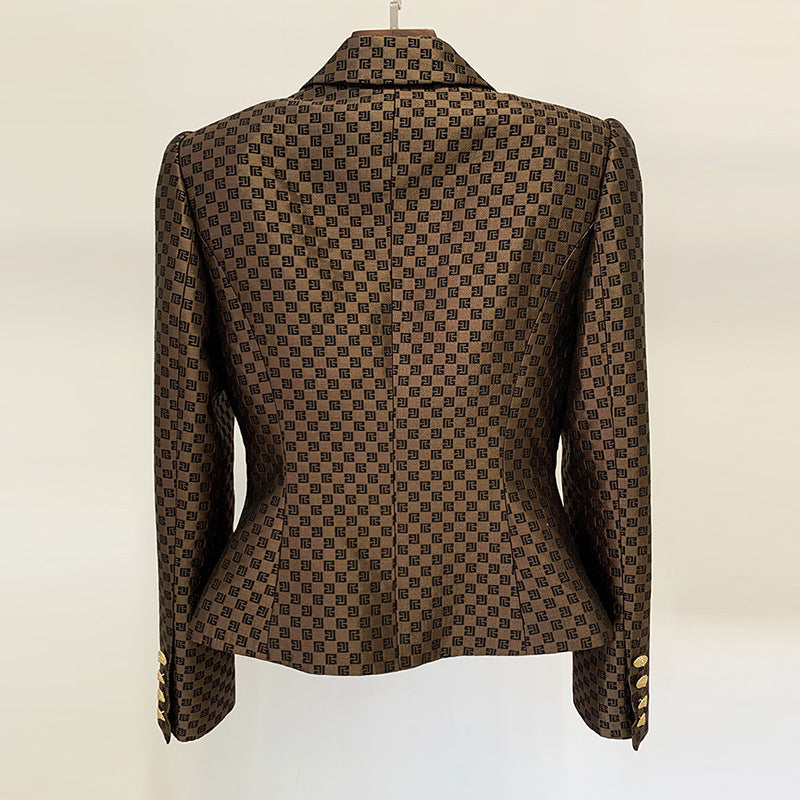 Slim Jacquard Blazer Jacket