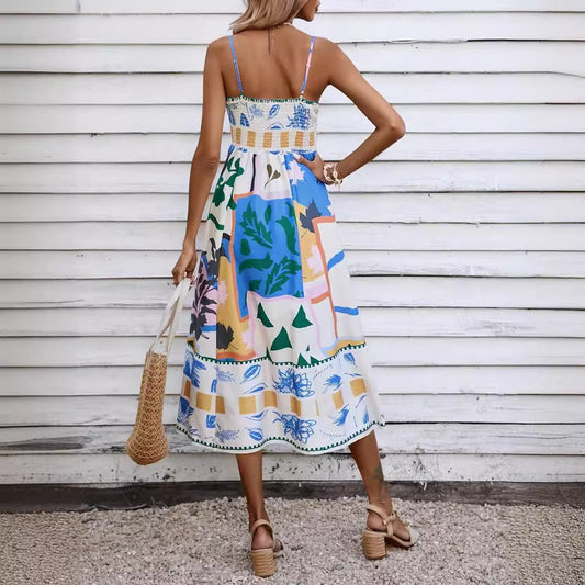 Casual Printed A Line Dress