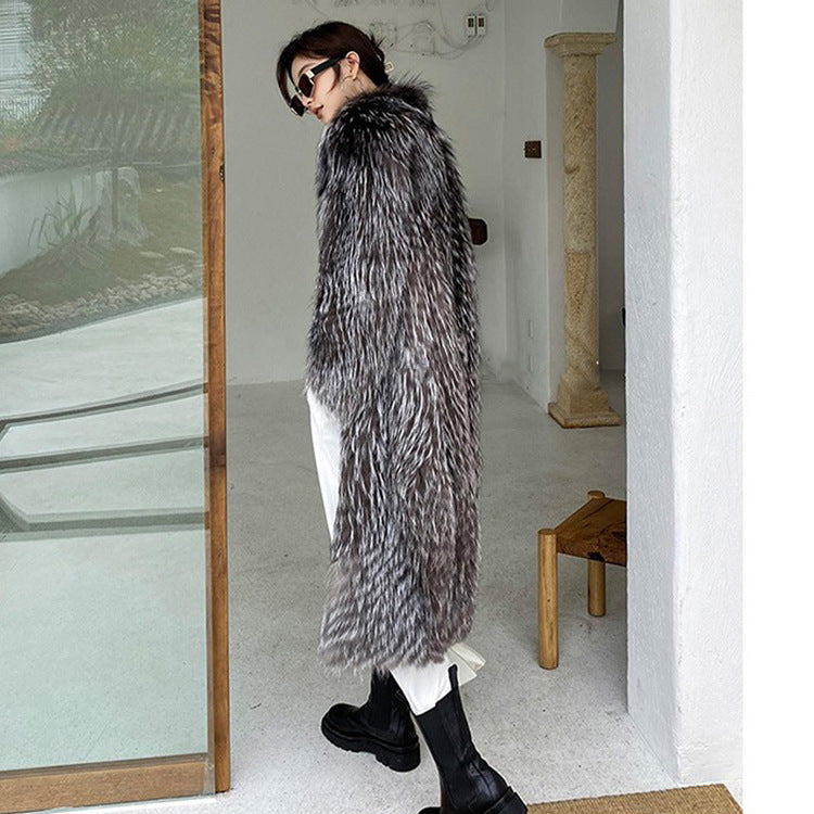 Faux Fur Long Cut Long Coat