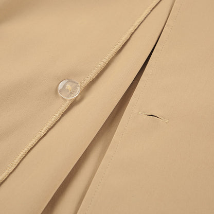 Khaki Double Breasted Trench Coat