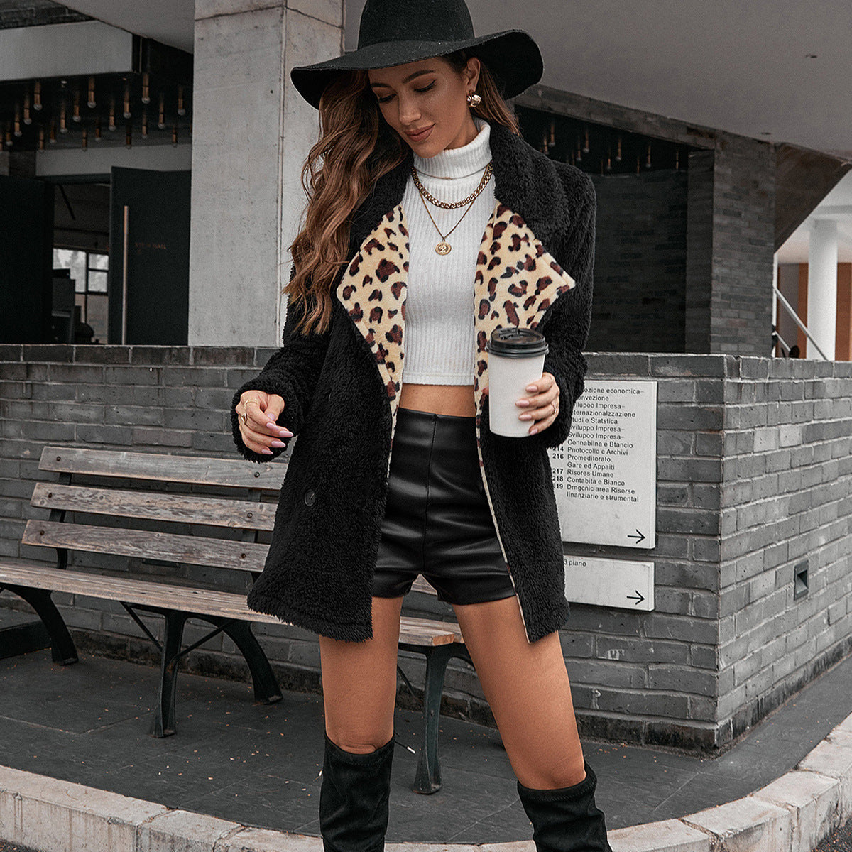 Leopard Print Lambswool Jackets