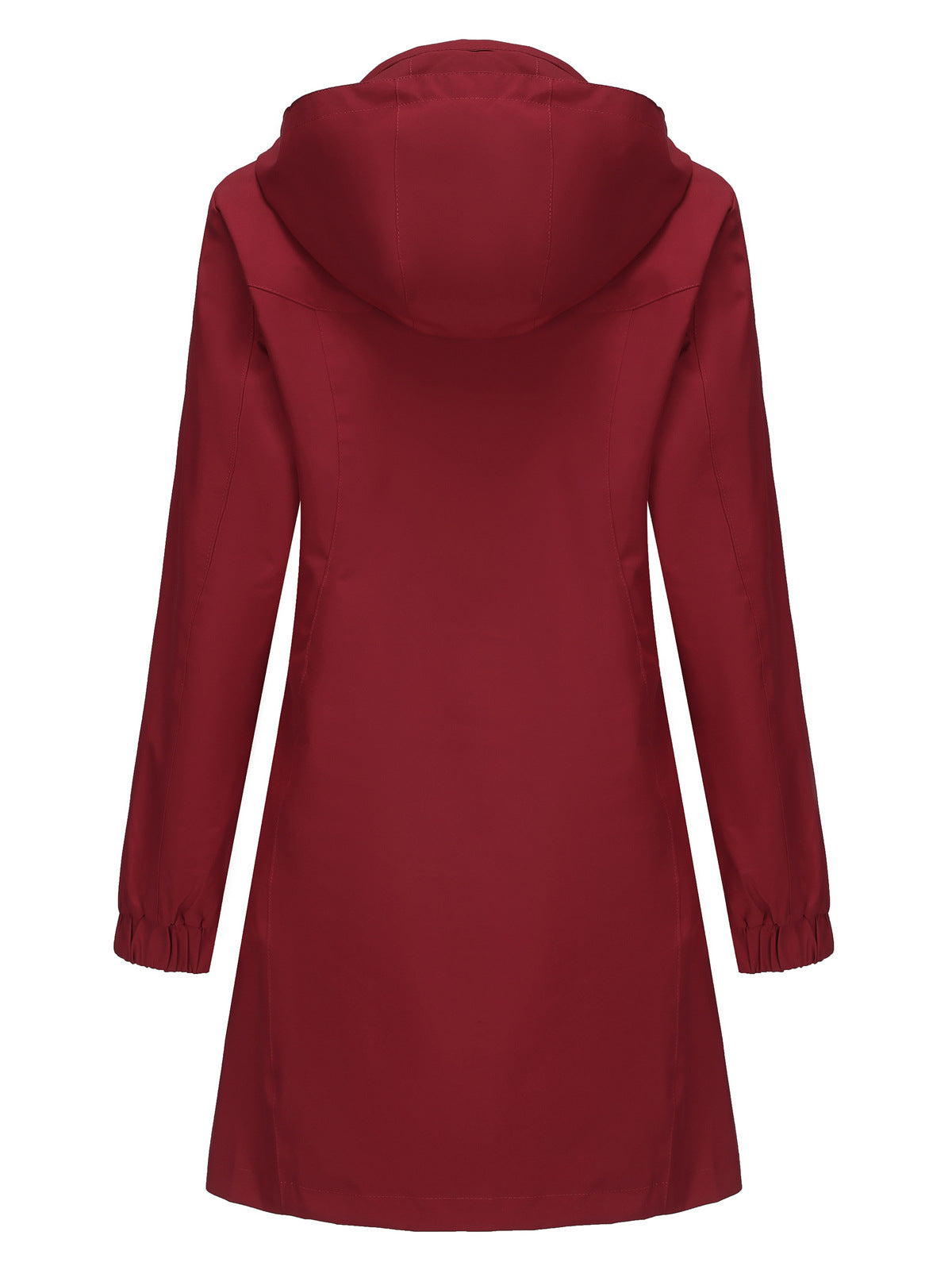 Solid Color Long Sleeve Windbreaker Coat