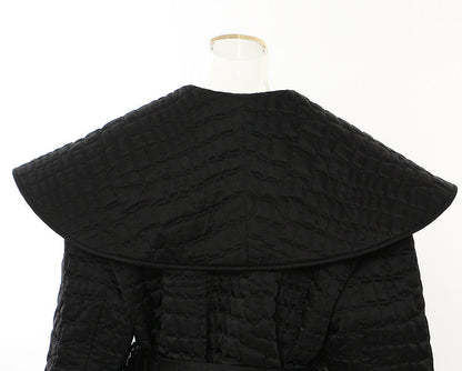 Quilted Cotton Cloak Coat