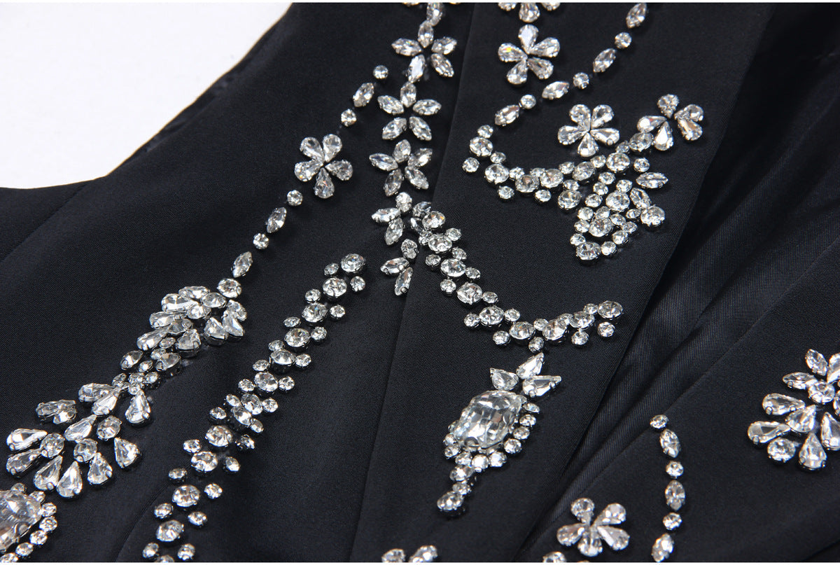 Rhinestone Sleeveless Business Vest