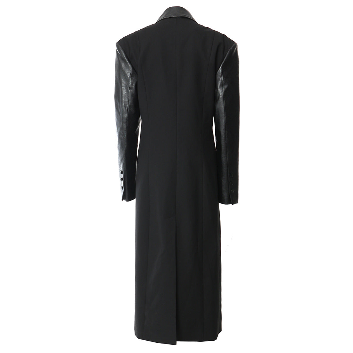 Plaid Leather Trench Coat