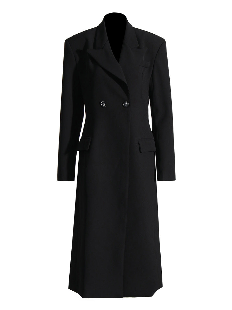 Solid Color Slimming Long Coat