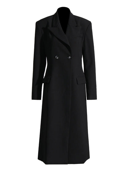 Solid Color Slimming Long Coat