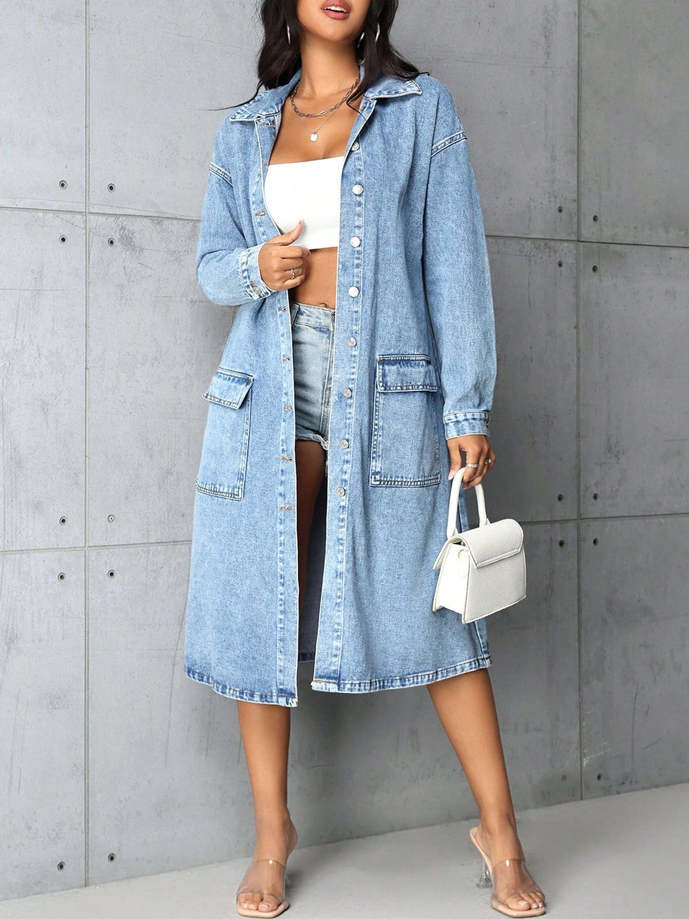 Denim Loose Long Coat