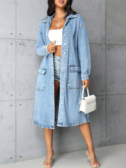 Denim Loose Long Coat