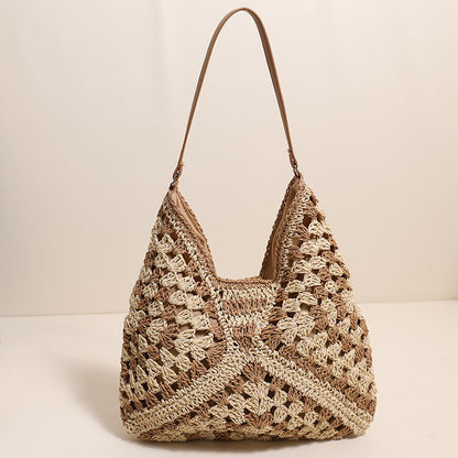 Casual Natural Cotton Shoulder Bag