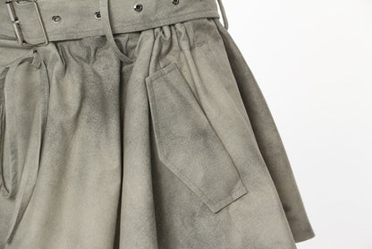 Camouflage Ink Skirt Suit