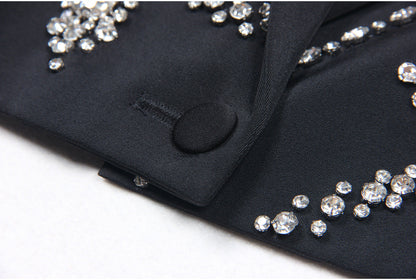 Rhinestone Sleeveless Business Vest