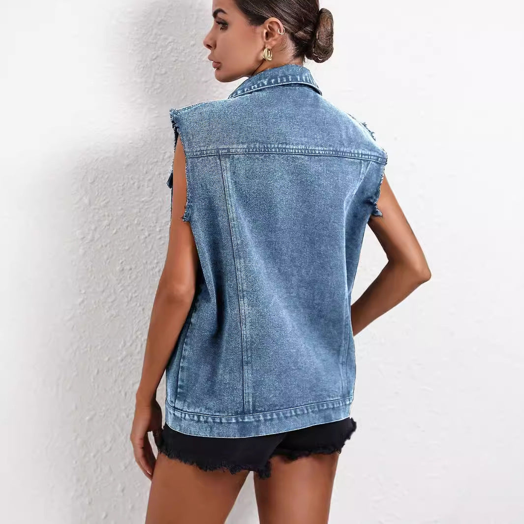 Denim Vest Coat