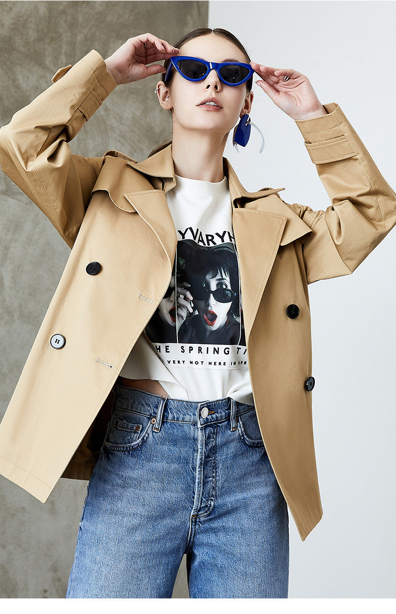 Lace-up Slimming Trench Coat