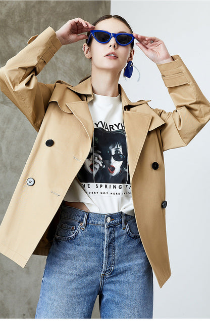 Lace-up Slimming Trench Coat